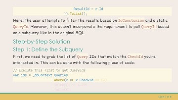 Mastering Entity Framework LINQ: Crafting a Complex Subquery with Ease