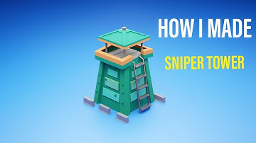 Sniper tower 3d Boom beach model working process in blender Tutorial