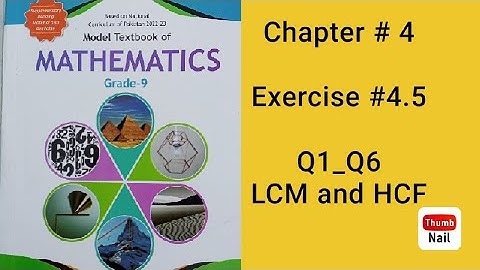 ‎Model Textbook of Mathematics Grade 9 | Exercise 4.5| Q1_Q6‎