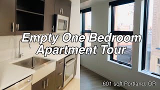 EMPTY ONE BEDROOM APARTMENT TOUR! 601sqft Portland, Oregon