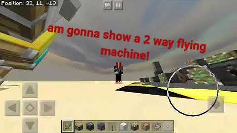Mcpe 2 way flying machine!