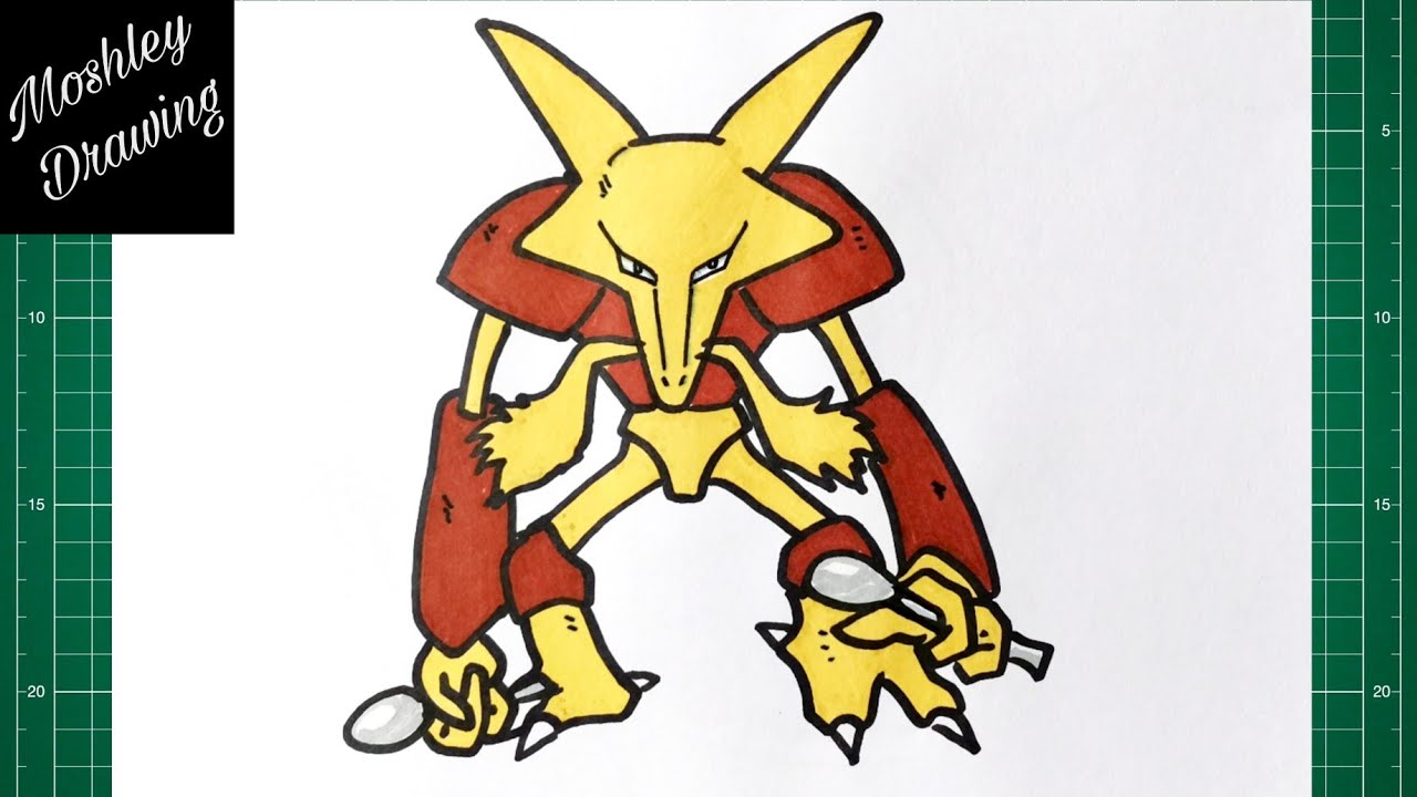 How to draw Alakazam, Pokemon