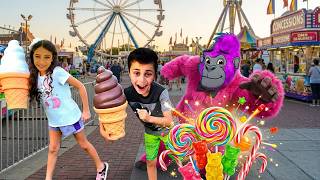 Pink Monkey Steals the Candy! 🐵🍭 Heidi and Zidane Funny Playground Adventure for Kids