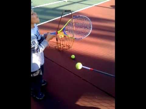 Topspin demonstration by 6 year old, Will Spotts w...