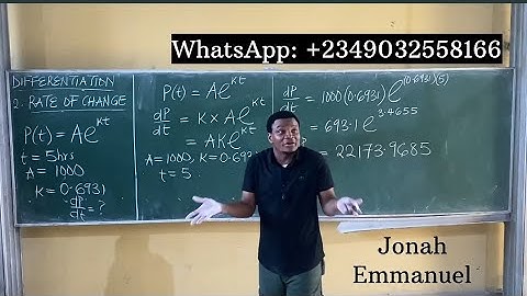 Rate of Change: Application of Differentiation to Rate of Change and Growth. #excellenceacademy