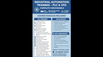 Industrial Automation Training – PLC & VFD Complete Video Bundle#automation