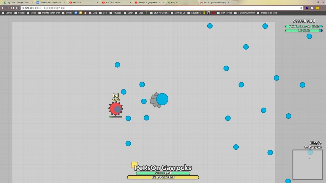 DIEP.IO PENTA SHOT TRICKS + GAMEPLAY!