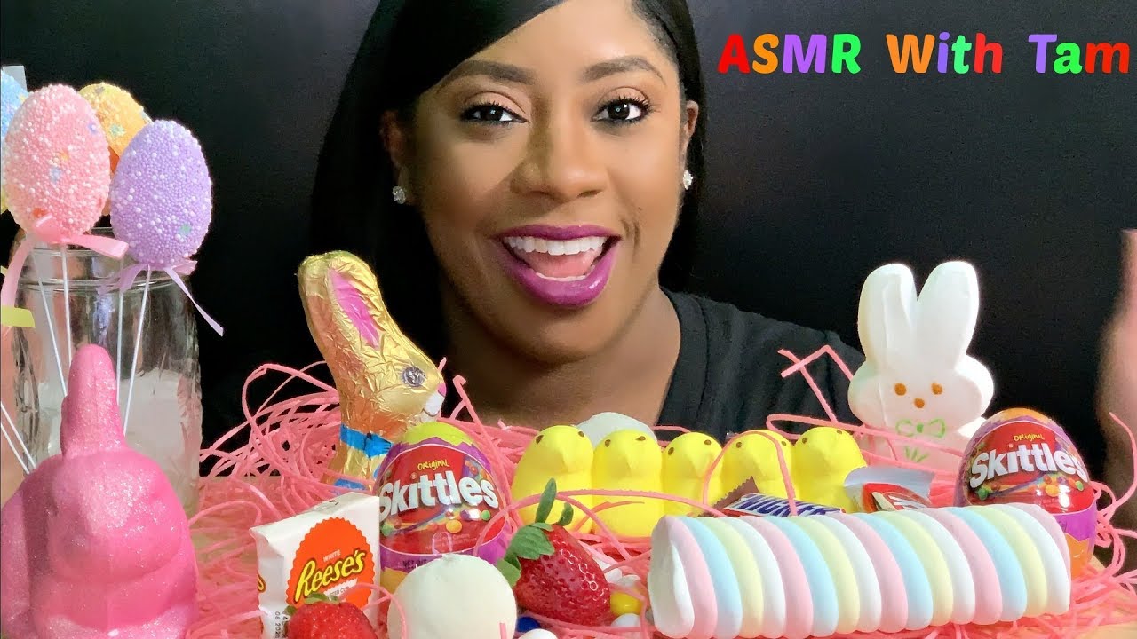 ASMR EASTER CANDY (White, Milk & Dark Chocolate, Easter Bunny ...