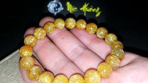 Vòng Đá Thạch Anh Tóc Vàng Size 10mm Vip | Thạch Anh Tóc Vàng