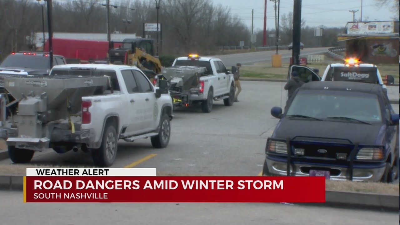 Beware of road dangers amid winter weather in Middle TN - YouTube