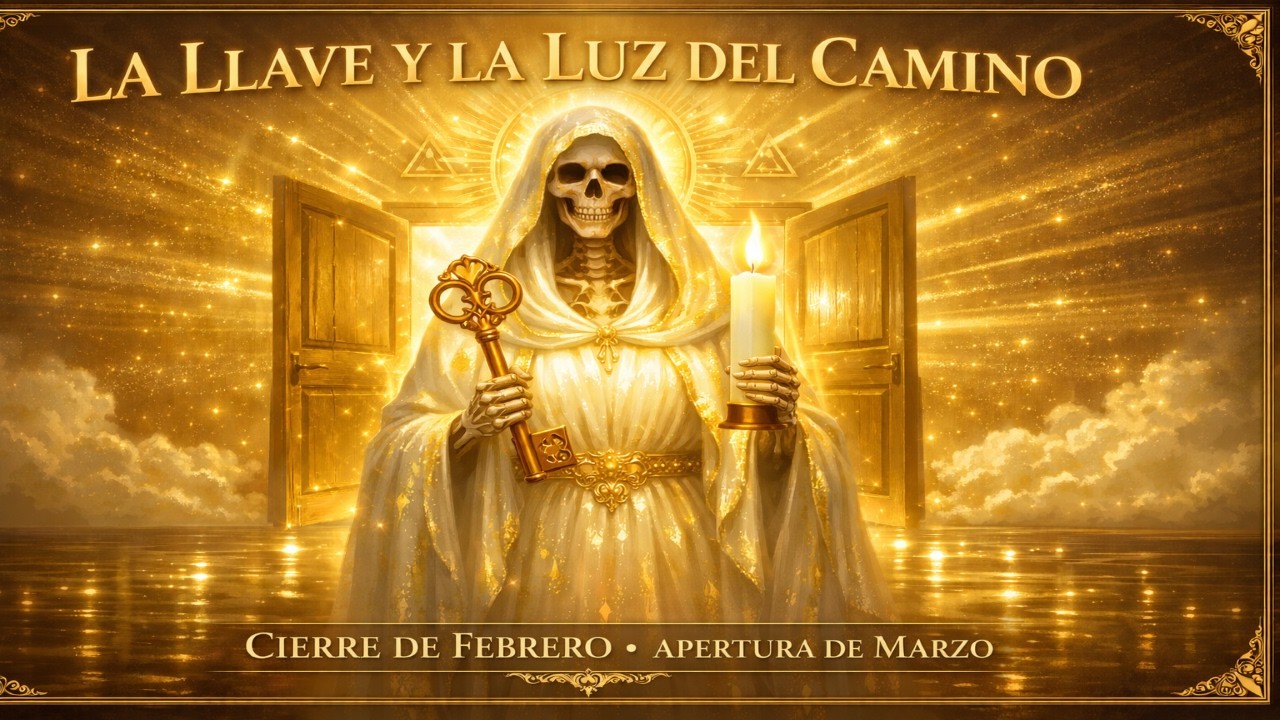 🔑Rosario Ritual La Llave Y La Luz Del Camino | Devoción A La Santa Muerte Ritual Para De Fin De Mes