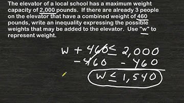 Writing An Inequality From A Word Problem