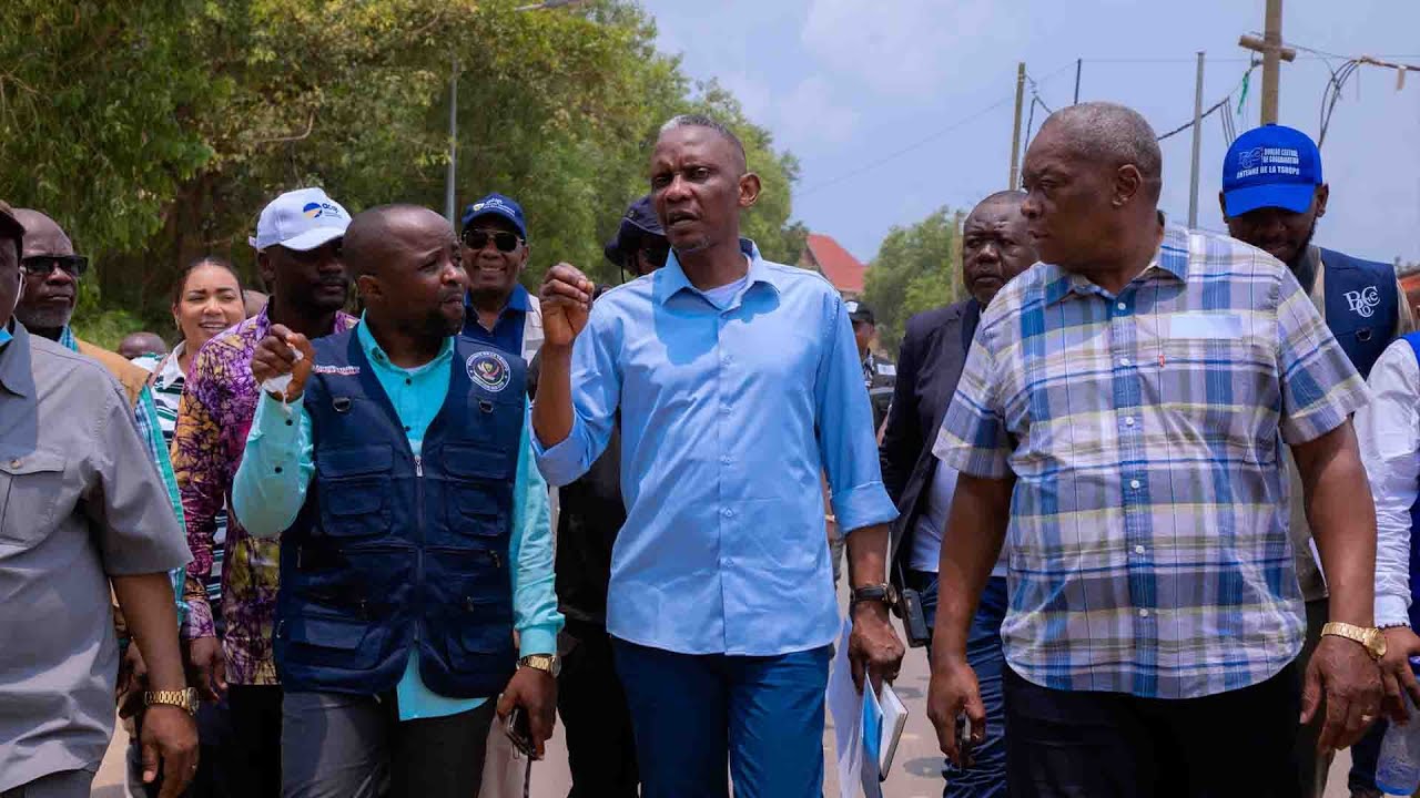 #RDC #Tshopo | Le Min des ITP et le DG du BCeCo visitent les travaux de la voirie de Kisangani