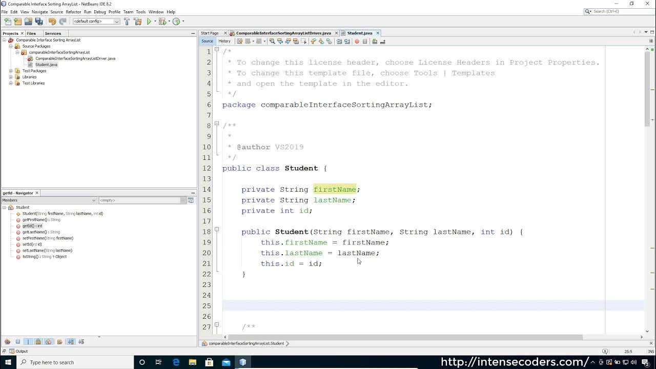 Comparable Interface Sorting ArrayList Java - YouTube