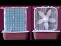 DIY Evap Air Cooler! (Simple &quot;Box Fan&quot; Conversion) - Homemade Evap Air Cooler! New Design! Easy DIY