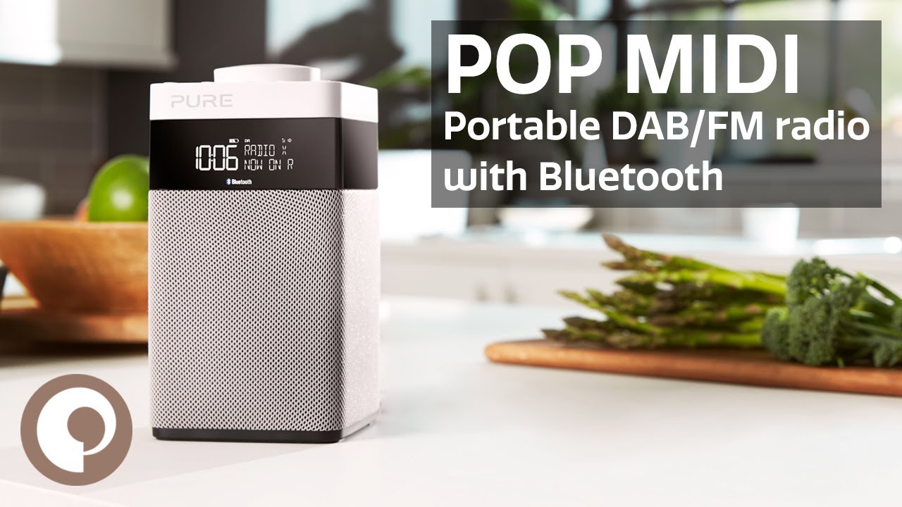 Eddike Macadam Arne Pure Pop Midi - Portable DAB/FM Radio with Bluetooth - YouTube