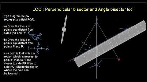 Perpendicular bisector and angle bisector loci