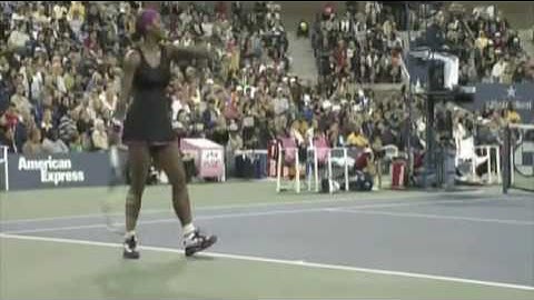 US Open 2009  Serena disqualified against Clijsters over a Foot Fault!! HIGH QUALITY PART I