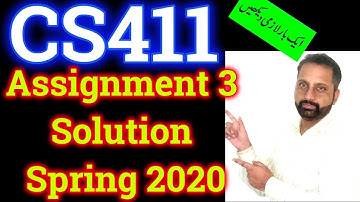 CS411 Assignment 3 Solution Spring 2020 By Abid Farooq Bhutta || complete correct Visual Programming