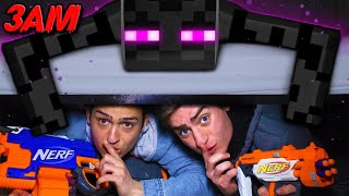 CRAZY NERF WAR AT 3AM!! (ENDERMAN FROM MINECRAFT CAME!!)