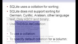 CodeRage 7 - Dmitry Arefiev, DA-SOFT Technologies - AnyDAC SQLite Driver Review screenshot 5