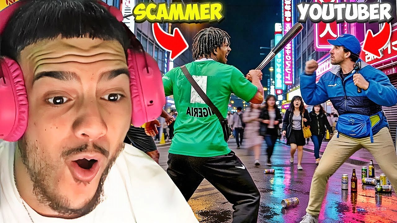 На видеоблогера в Токио напали, когда он пытался противостоять мошенникам!