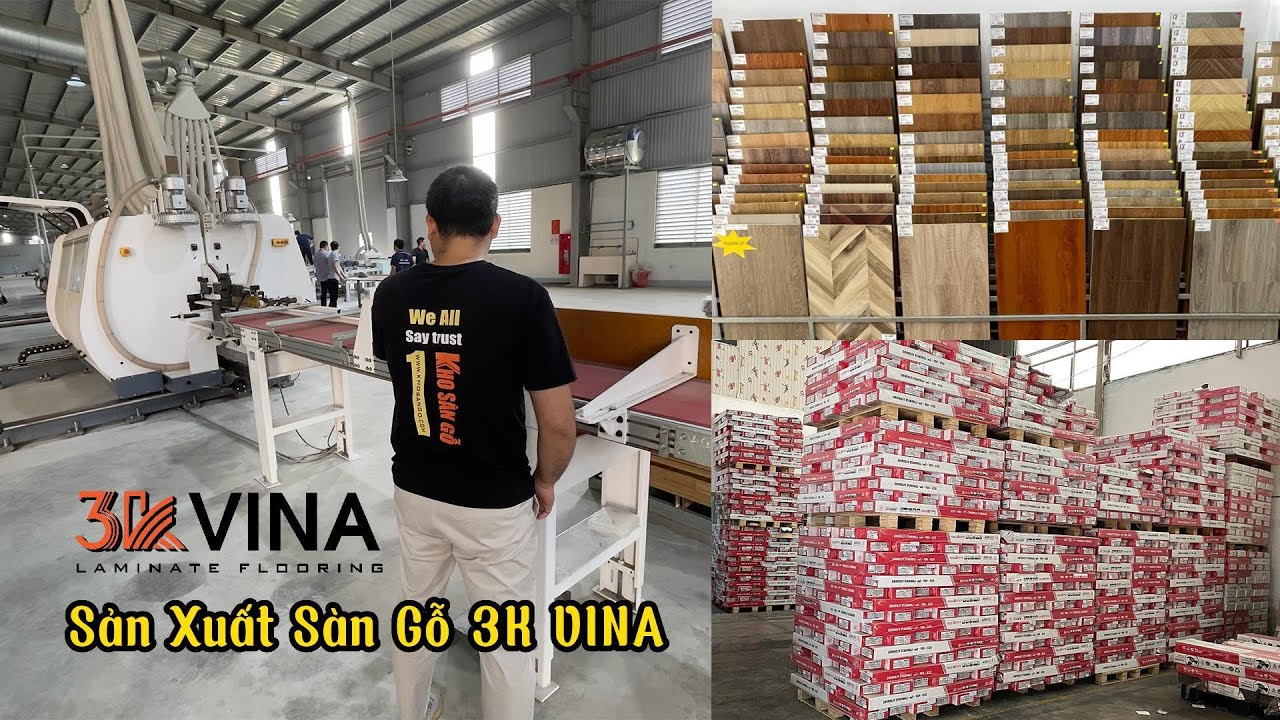 Sàn Gỗ 3K VINA Sản xuất chính hãng 100% tại Việt Nam - YouTube