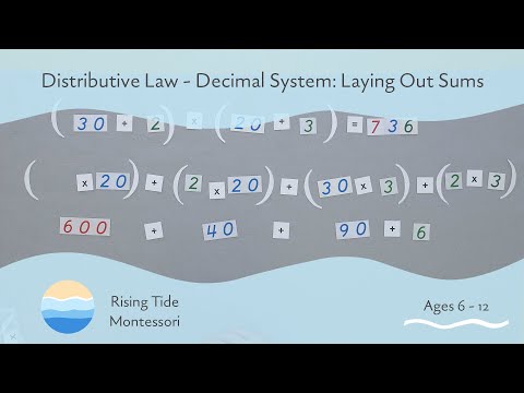 Distributive Law - Decimal System: Laying out Sums