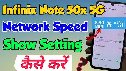 Infinix Note 50x 5G me net speed kaise show kare | infinix note 50x 5g network Speed show setting