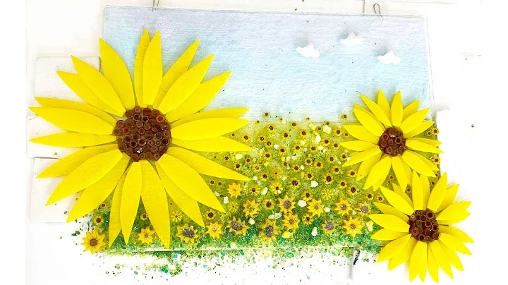 Fused Glass Sunflower for Ukraine
