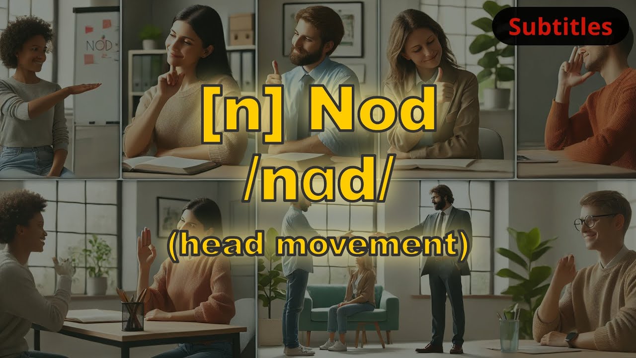 [n] Nod meaning (head movement) with 5 examples - YouTube