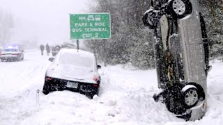 SNOW VS CARS | The Worst Car Accidents, Biggest Snow Car Pile up, & Spin out