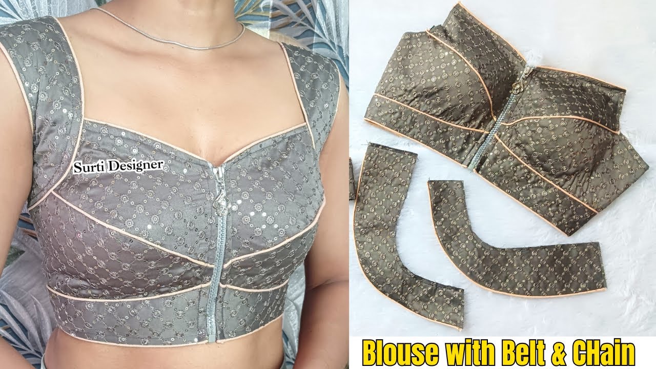 Designer Blouse with Chain | Front Chain Blouse | Designer Blouse Design | Designer blouse ideas