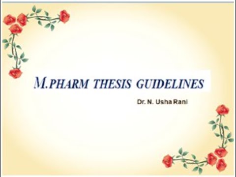 gtu m.pharm thesis guidelines 2021