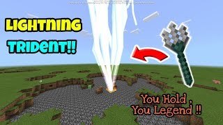 [MCPE]How to make LIGHTNING TRIDENT !! ( No mods / addons )