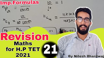 Revisions for H.P TET nonmedical 2021/Last time preparation important formulas