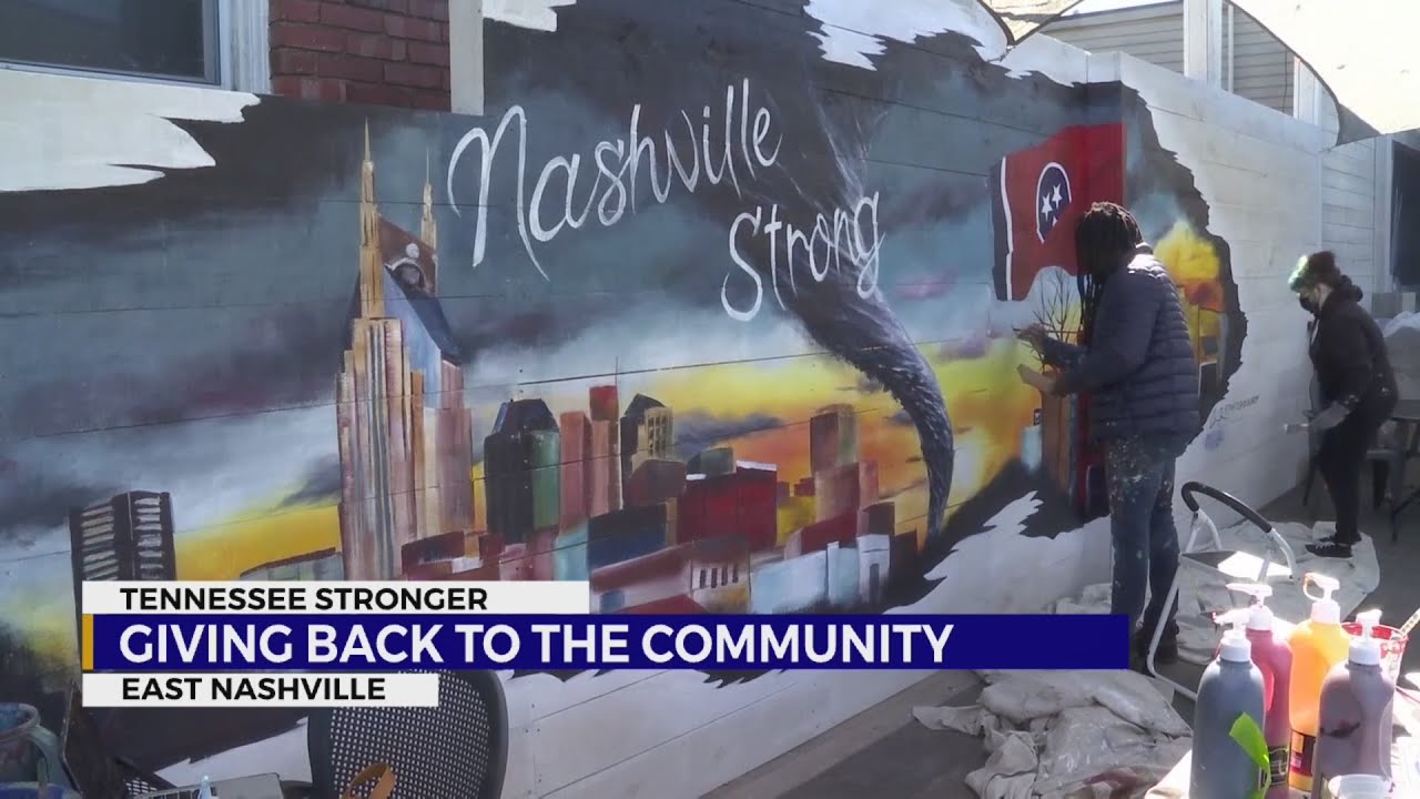 Nashville Strong mural installed at Edley's Bar-B-Que