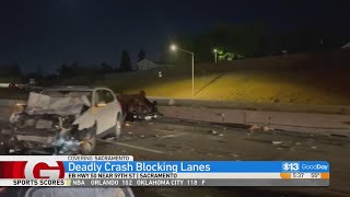 Fatal Sacramento Car Crash Kills One Person, Blocks Multiple Lanes