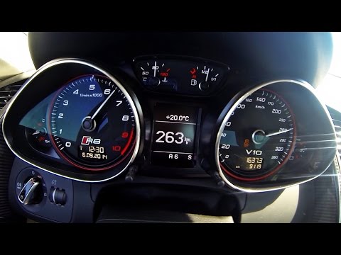 Audi R8 V10 Plus S-Tronic Launch Control Acceleration 0 ...