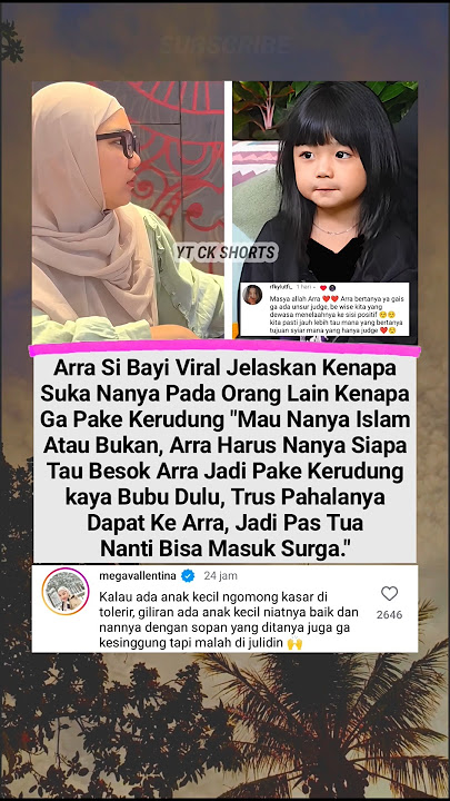 Begini alasan kenapa Ara bocah viral lucu suka nanya 'kenapa ga pake kerudung?'#short#viralvideo#fyp