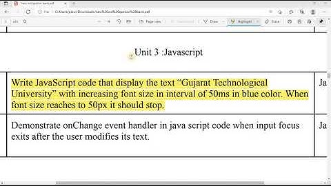 GTU previously asked Question(2021) - Web Development :How to increase font size at runtime using JS