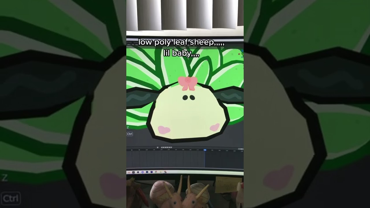 low poly leaf sheep made in blender :D