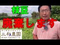 「枝豆」廃棄することになった理由。これが農家の現状です。NO654（2023.7.14）