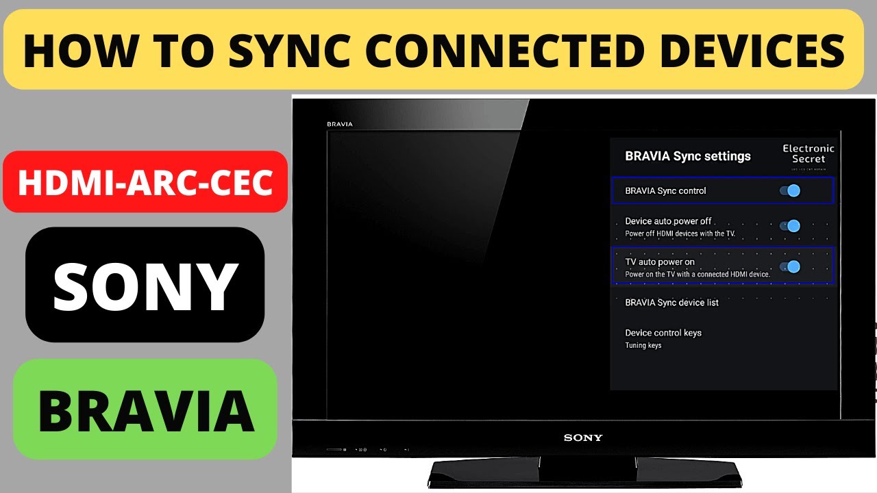 núcleo casamentero Asombrosamente HOW TO SYNC DEVICES WITH SONY BRAVIA ANDROID TV CONNECTED THROUGH HDMI-ARC- CEC - YouTube