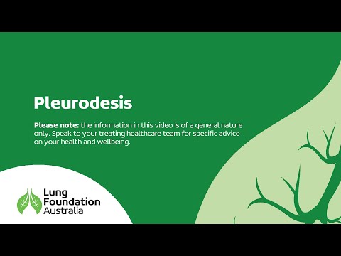 What is a pleurodesis?