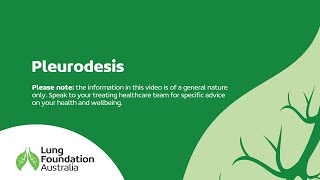 What is a pleurodesis?