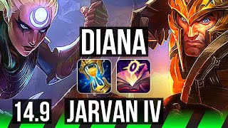 DIANA vs JARVAN IV (JGL) | 12/1/10, 66% winrate, Legendary | EUW Master | 14.9
