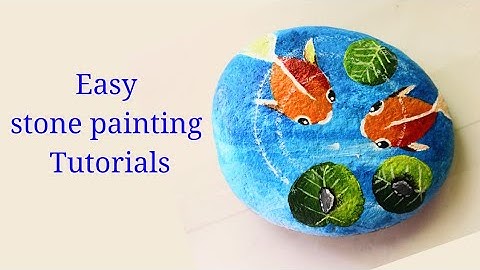 Fish Rock Painting Tutorial|Rock painting koi fish|Rock Painting Fish |easy stone painting|part 22