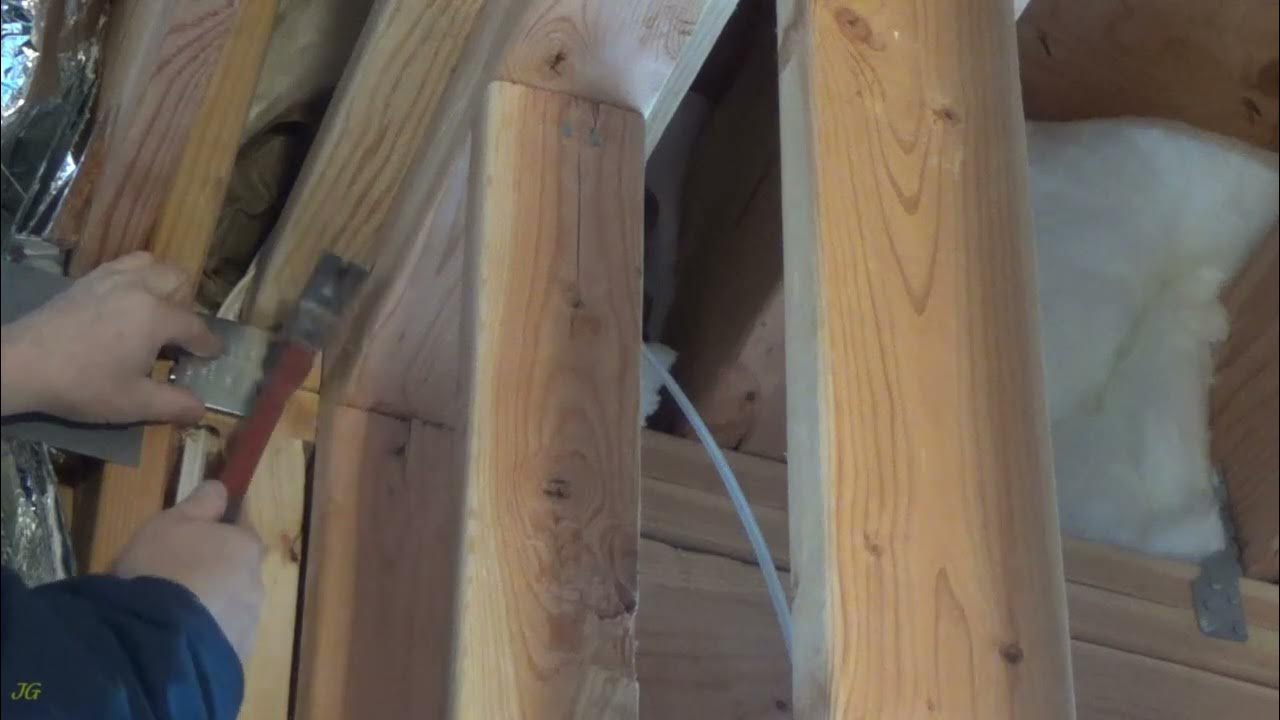 Installation of a steel nail plate to protect the cables. YouTube