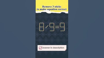 Мatchstick puzzle №345 Remove 3 sticks to make equation correct